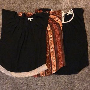 LC Lauren Conrad pleat neck blouse bundle